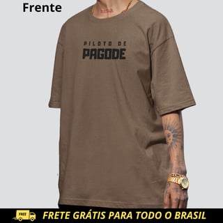 Nome do produto Camiseta Masculina Oversized - Piloto de Pagode