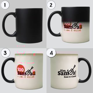 Nome do produto Caneca Mágica Sem Sambar a Vida é Triste - Sim, é Samba!