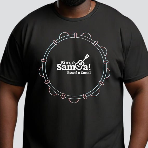 Camiseta Plus Size - Pandeiro Sim é Samba