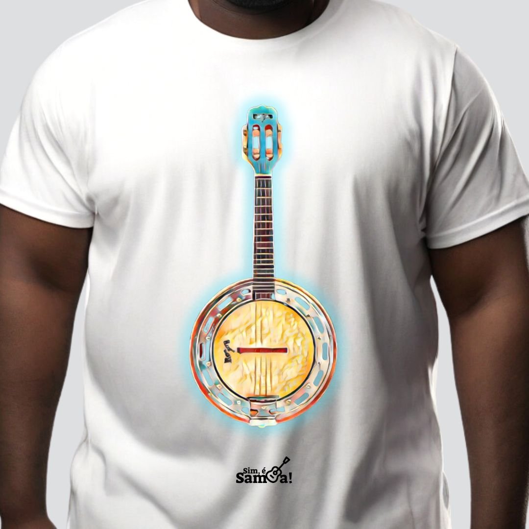 Nome do produto: Camiseta Plus Size - Banjo Sim é Samba