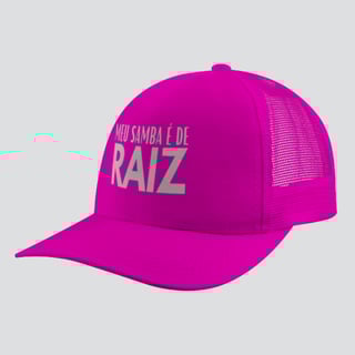 Nome do produto Boné Americano com Tela - Meu Samba é de Raiz