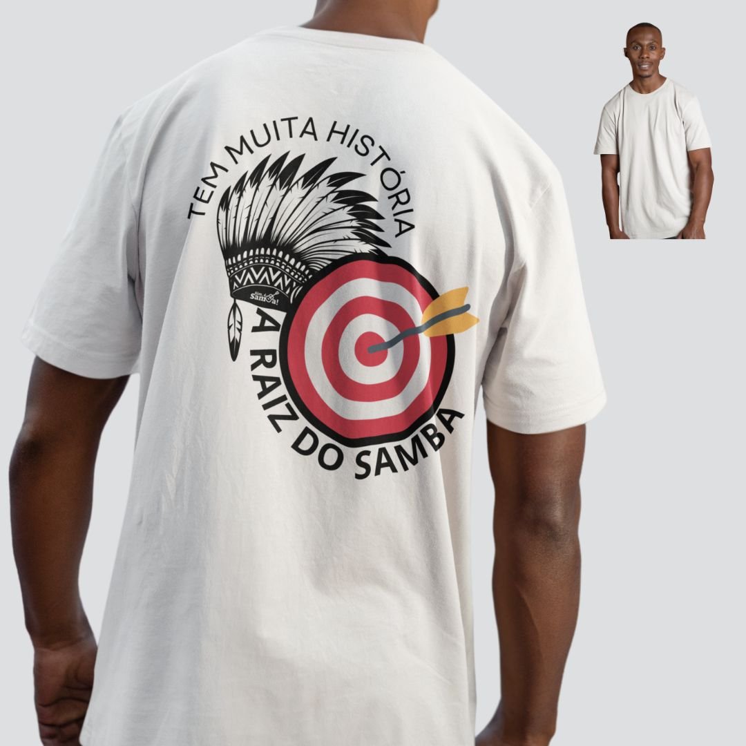 Nome do produto: Camiseta Quality Masculina - A Raiz do Samba Tem Muita História