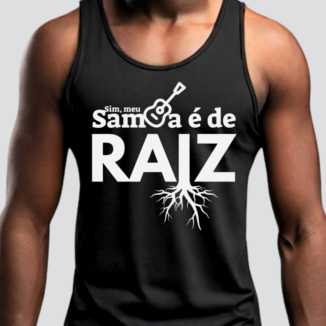 Nome do produto: Camiseta Regata Masculina - Sim Meu Samba é De Raiz