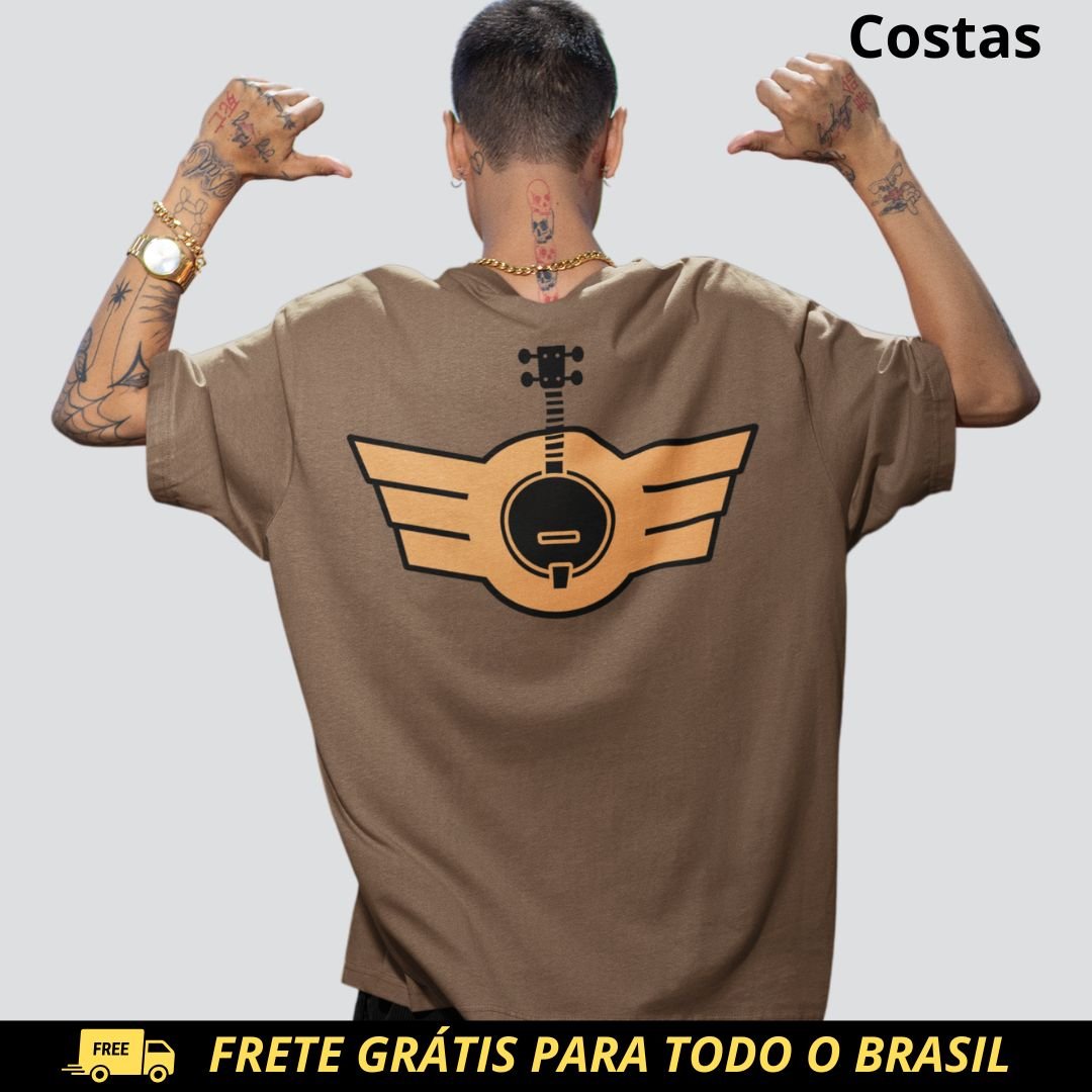 Nome do produto: Camiseta Masculina Oversized - Piloto de Pagode