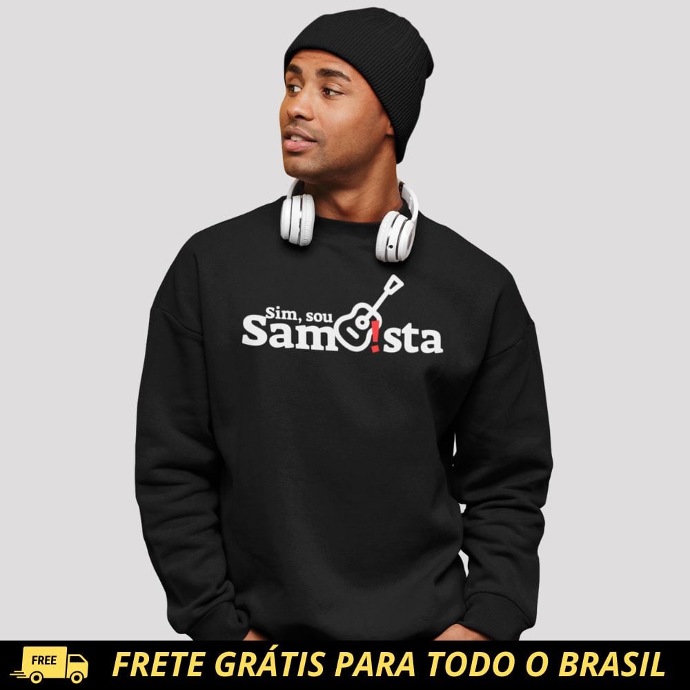 Nome do produto: Blusão de Moletom PRIME Fechado - Sim Sou Sambista