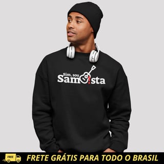 Nome do produto Blusão de Moletom PRIME Fechado - Sim Sou Sambista