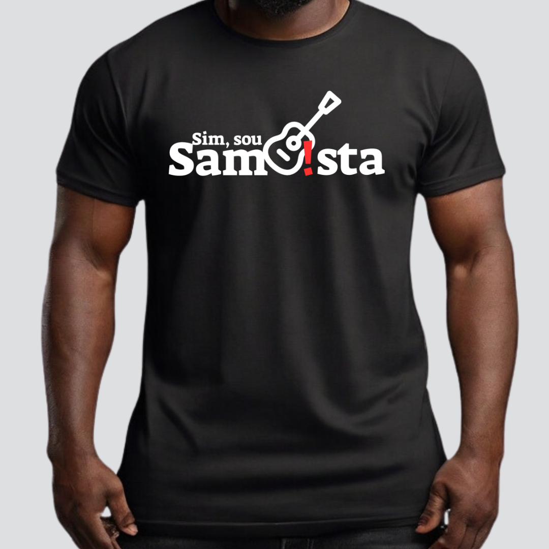 Nome do produto: Camiseta Quality Masculina - Sim Sou Sambista
