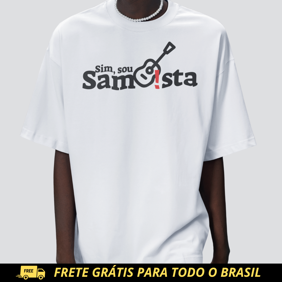 Nome do produto: Camiseta Masculina Oversized - Sim Sou Sambista