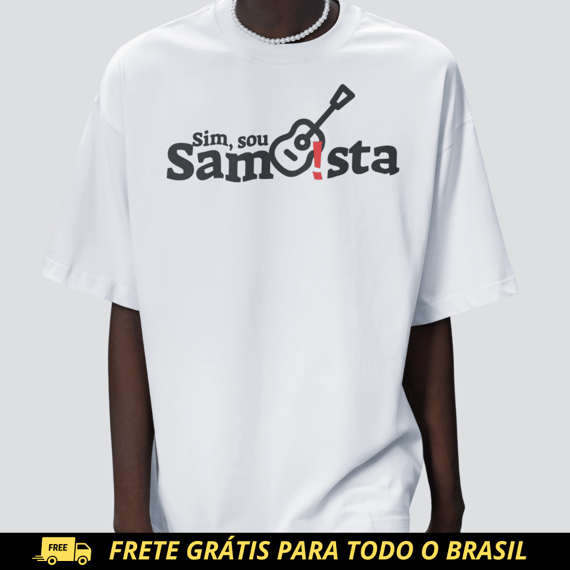 Camiseta Masculina Oversized - Sim Sou Sambista