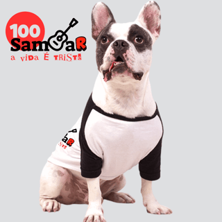 Nome do produto Camisa Pet Dog - Sem Sambar a Vida é Triste
