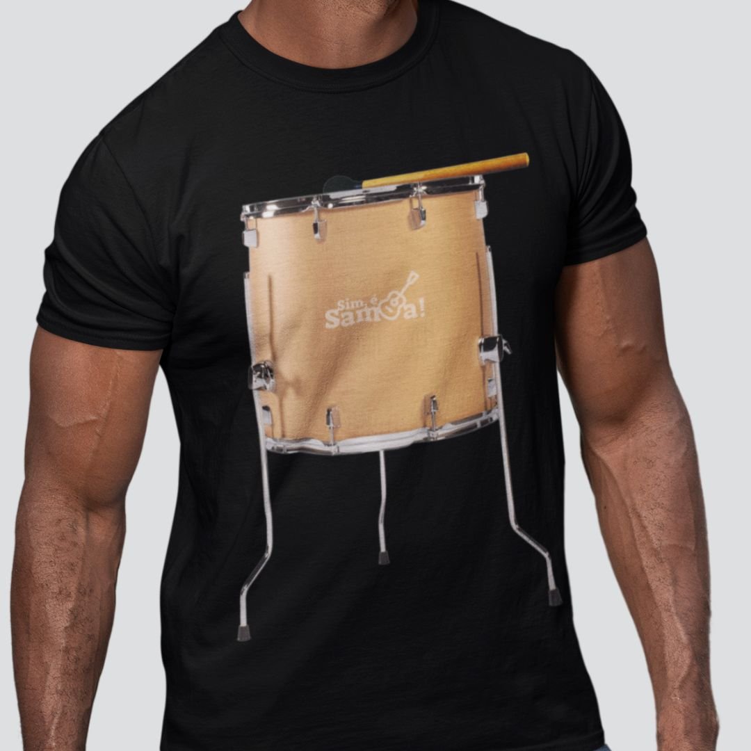 Nome do produto: Camiseta Quality Masculina - Surdo Sim é Samba