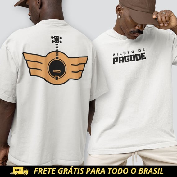 Camiseta Masculina Oversized - Piloto de Pagode