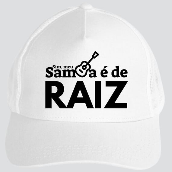 Boné Americano Com Tela - Sim Meu Samba é de Raiz