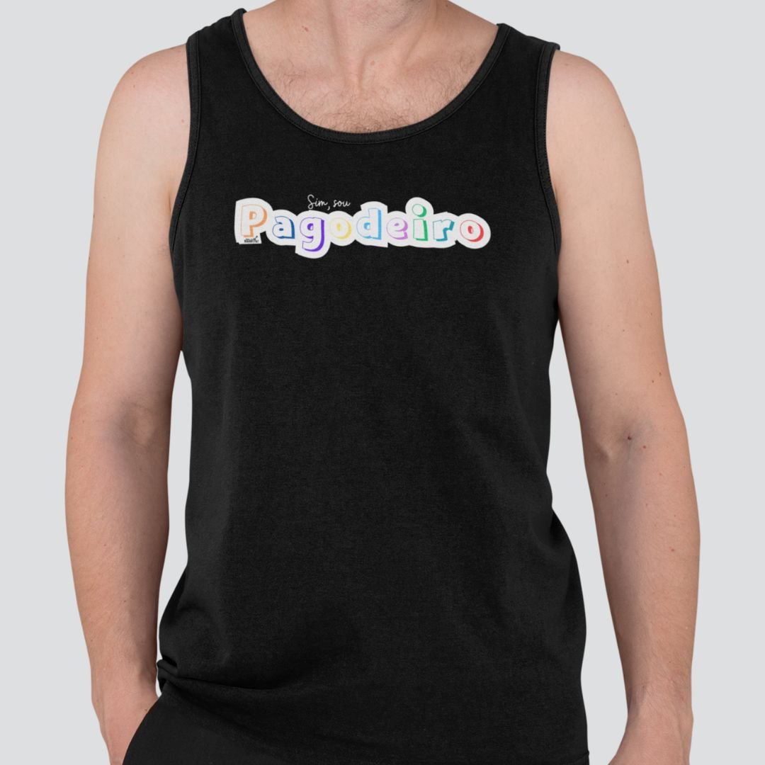 Nome do produto: Camiseta Regata Quality Masculina - Sim Sou Pagodeiro