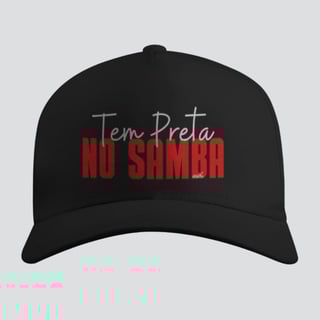 Nome do produto Boné Americano com Tela - Tem Preta no Samba