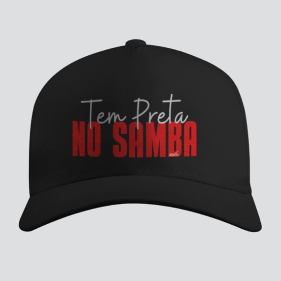 Boné Americano com Tela - Tem Preta no Samba