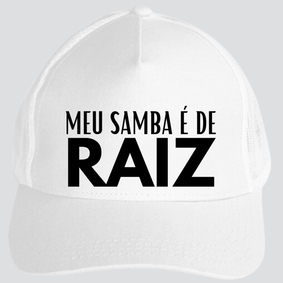 Boné Americano com Tela - Meu Samba é de Raiz