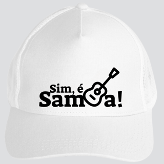 Nome do produto Boné Americano com Tela - Sim é Samba