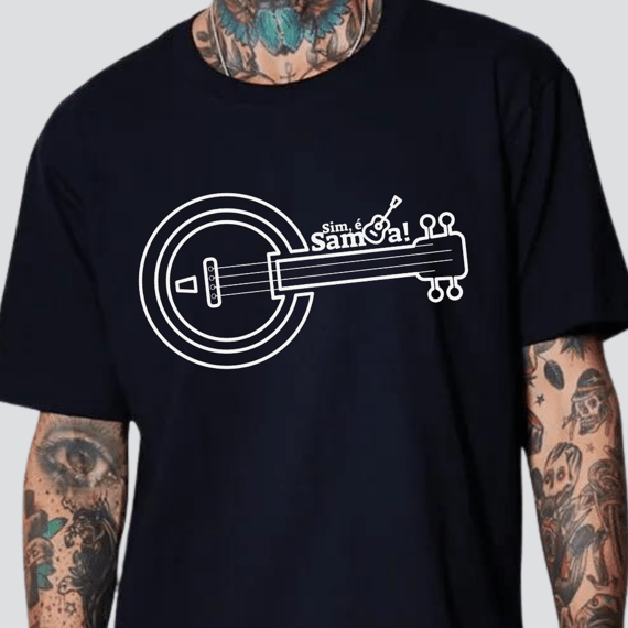 Camiseta Clássica Masculina - Banjo Sim é Samba