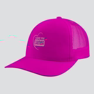 Nome do produto Boné Americano com Tela - I Love You Samba