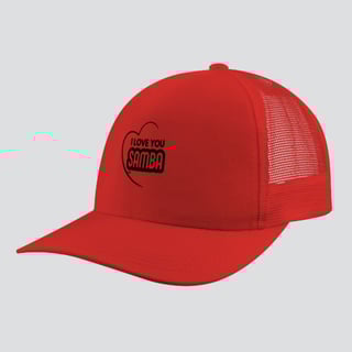 Nome do produto Boné Americano com Tela - I Love You Samba