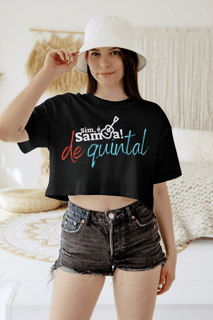 Nome do produto Camisa Cropped Feminina - Sim é Samba de Quintal