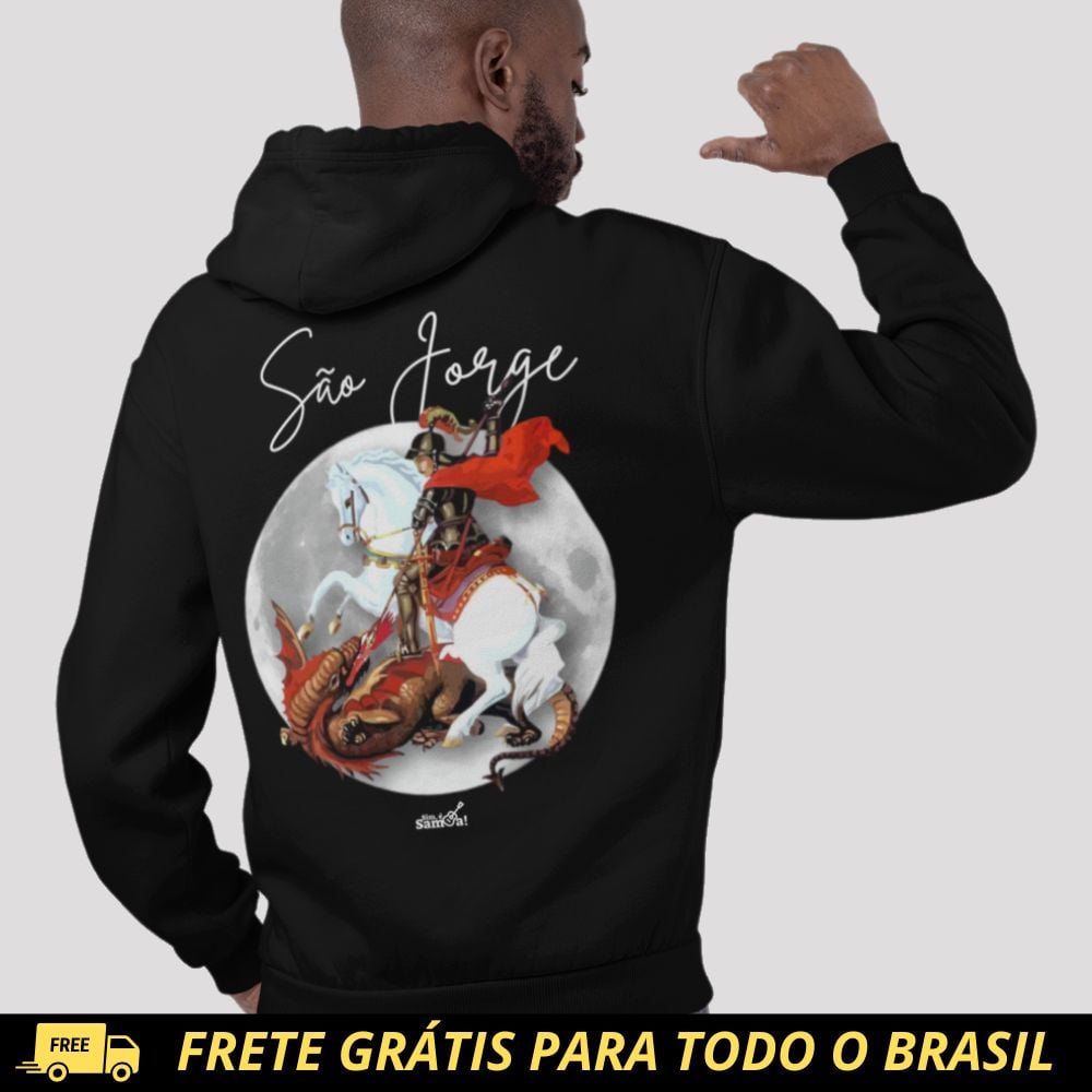 Nome do produto: Jaqueta de Moletom PRIME com Zíper - São Jorge