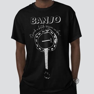 Camiseta Masculina Quality Banjo Quando a Batida Ressoa na Alma