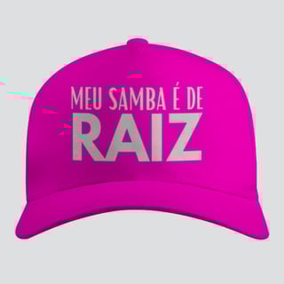 Nome do produto Boné Americano com Tela - Meu Samba é de Raiz