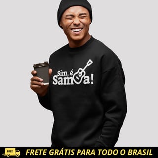 Nome do produto Blusão de Moletom PRIME Fechado - Sim é Samba