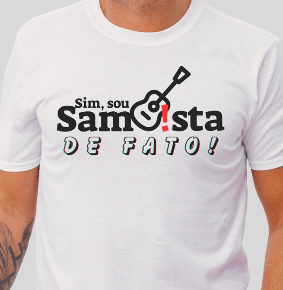 Camiseta Clássica Masculina - Sim Sou Sambista de Fato