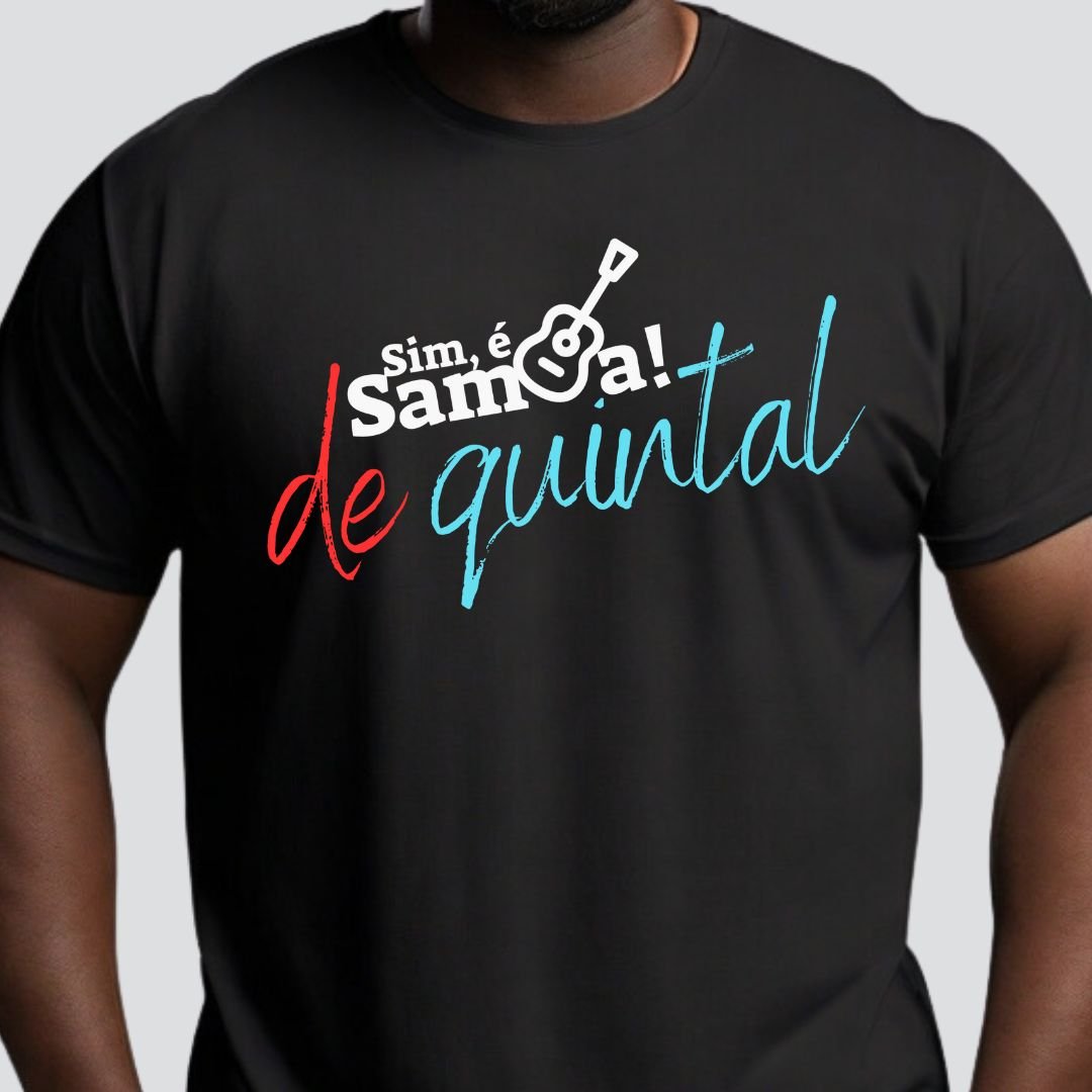 Nome do produto: Camiseta Plus Size - Sim é Samba de Quintal
