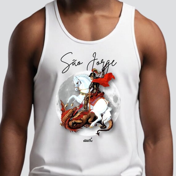 Camiseta Regata Masculina - São Jorge Sim é Samba