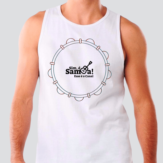 Camiseta Regata Masculina - Pandeiro Sim é Samba
