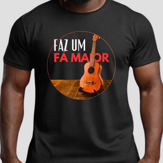 Camiseta Prime Masculina - Faz um Fá Maior - Sim, é Samba!