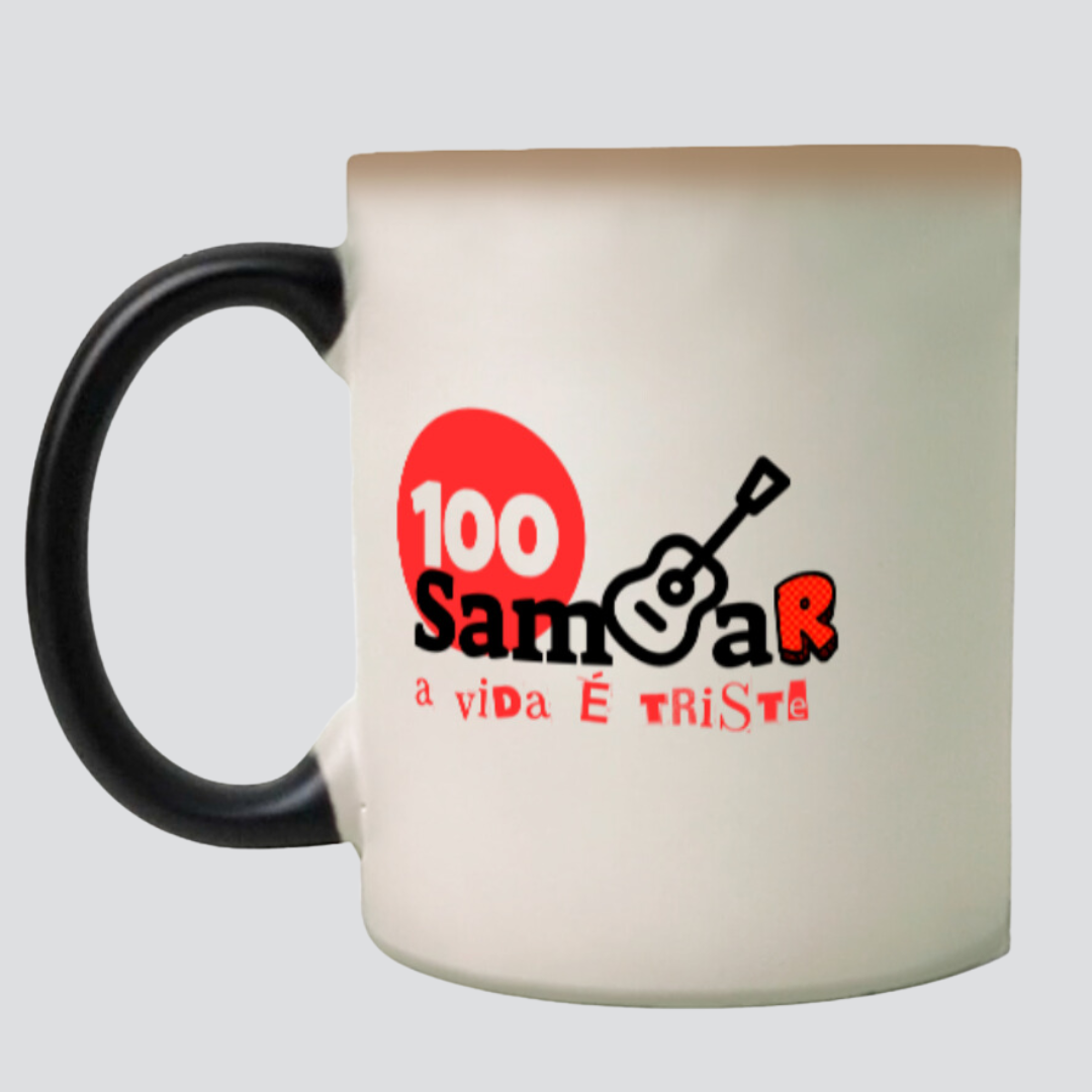 Nome do produto: Caneca Mágica Sem Sambar a Vida é Triste - Sim, é Samba!