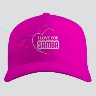 Nome do produto Boné Americano com Tela - I Love You Samba