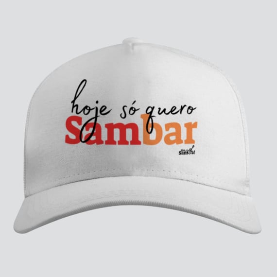 Boné  Americano com Tela - Hoje Só Quero Sambar