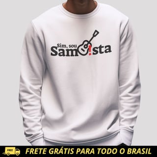 Nome do produto Blusão de Moletom PRIME Fechado - Sim Sou Sambista