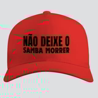 Nome do produto Boné Americano com Tela - Não Deixe o Samba Morrer