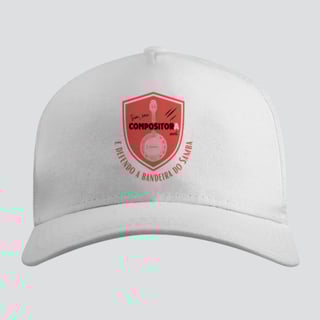 Boné Americano com Tela - Sim Sou Compositora e Defendo a Bandeira do Samba