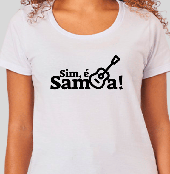 Camiseta Baby Long Feminina - Sim é Samba