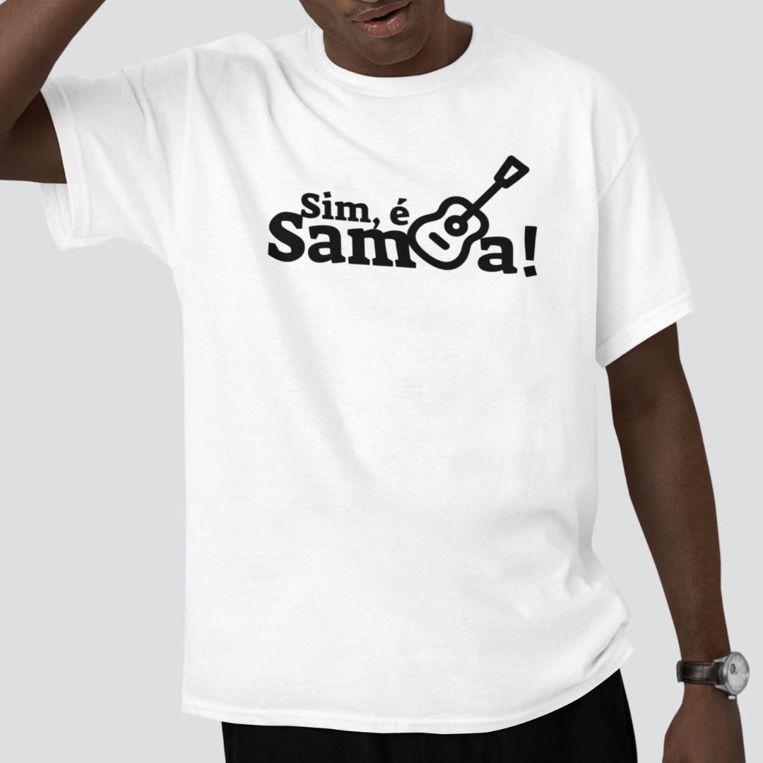 Nome do produto: Camiseta Masculina Clássica - Sim, é Samba!