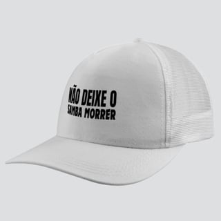 Nome do produto Boné Americano com Tela - Não Deixe o Samba Morrer