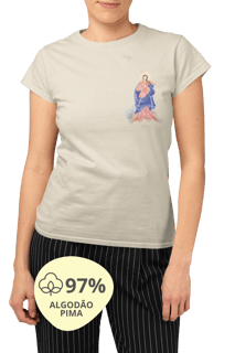 Nome do produto Camiseta Feminina Pima - Mãezinha Desatadora dos Nós #01