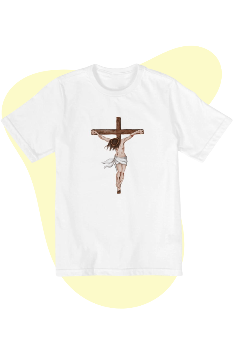 Nome do produto: Camiseta Infantil - Jesus Crucificado