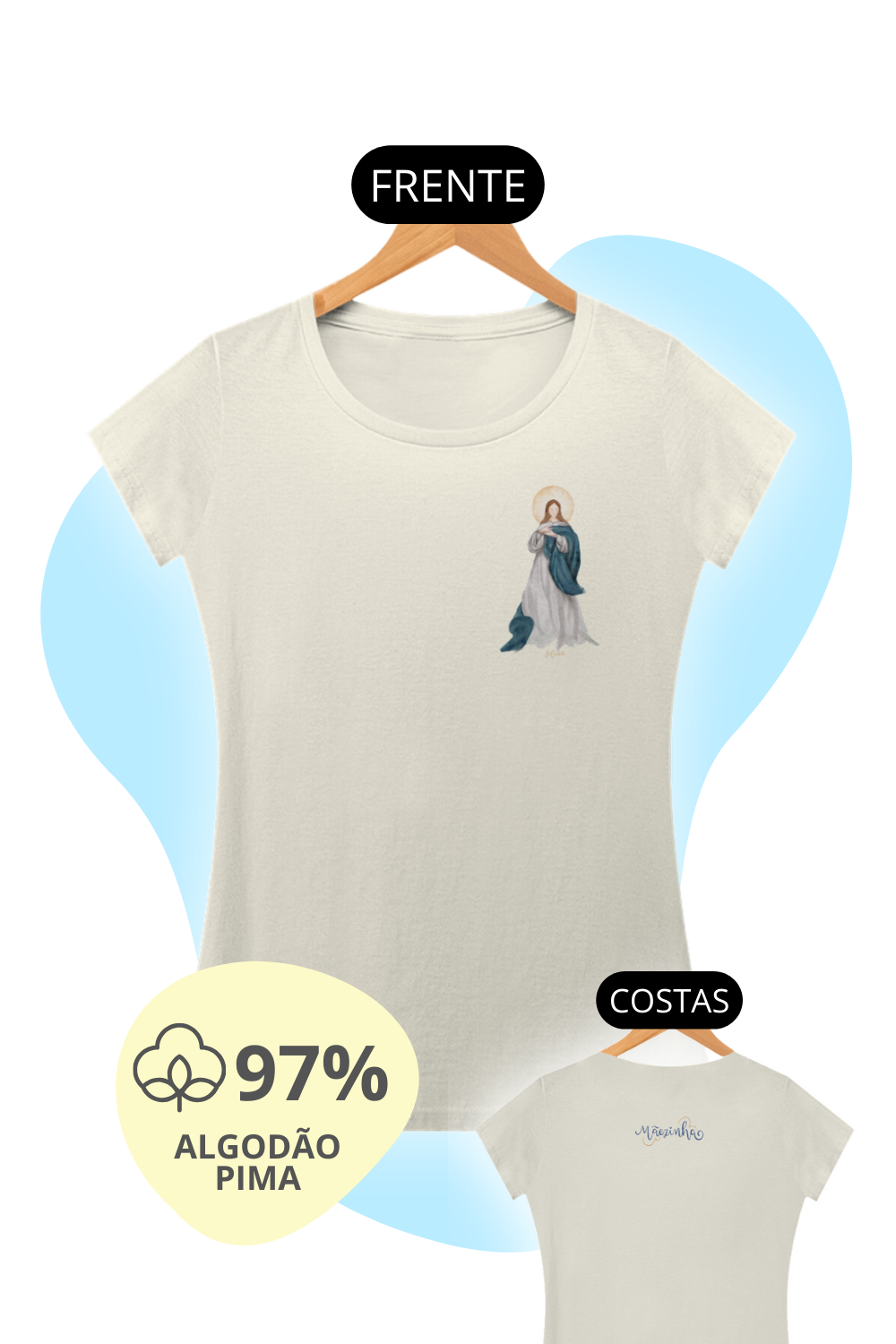 Camiseta Feminina Pima - Mãezinha da Imaculada Conceição #02