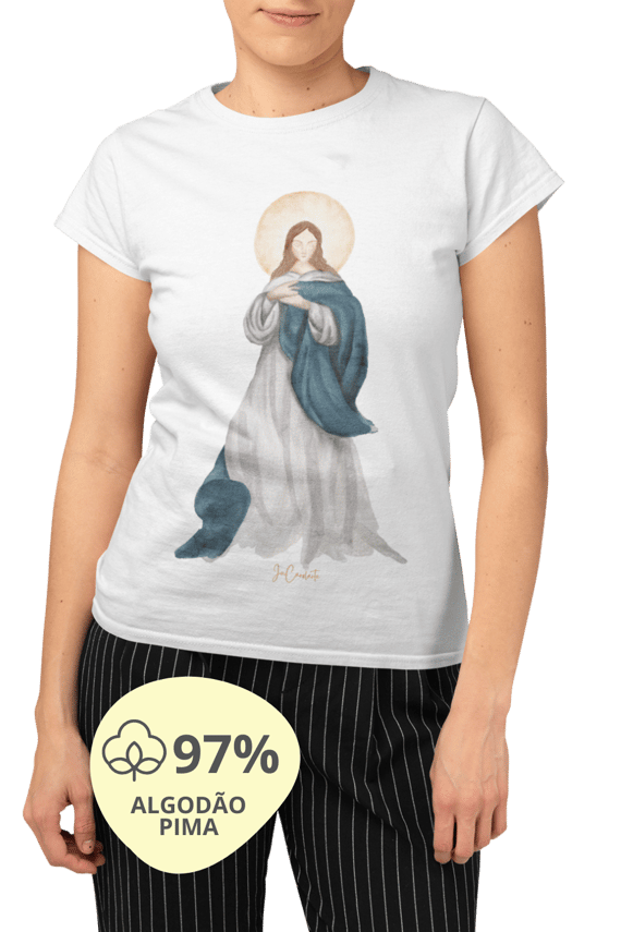 Camiseta Feminina Pima - Mãezinha da Imaculada Conceição #02