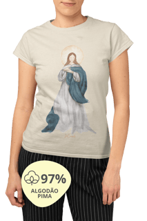 Nome do produto Camiseta Feminina Pima - Mãezinha da Imaculada Conceição #02
