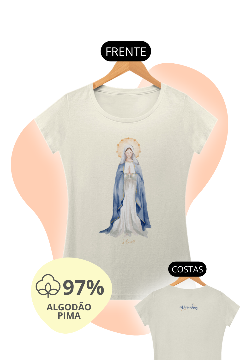 Camiseta Feminina Pima - Mãezinha das Graças #02